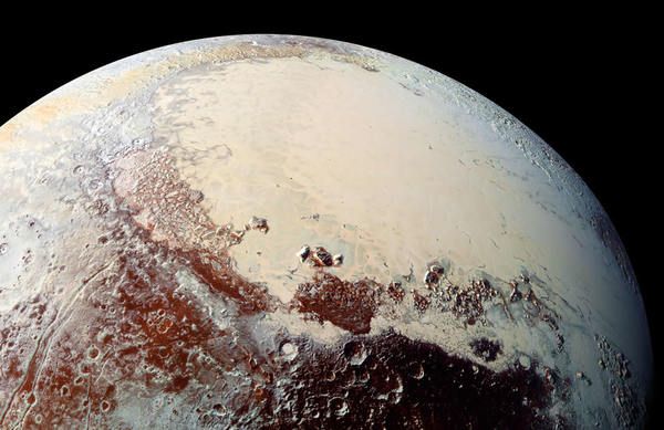 Vista del planeta enano Plutón