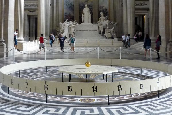 El péndulo de Foucault en el Panteón de París